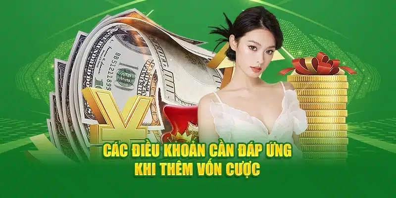 Các điều khoản cần đáp ứng khi thêm vốn cược